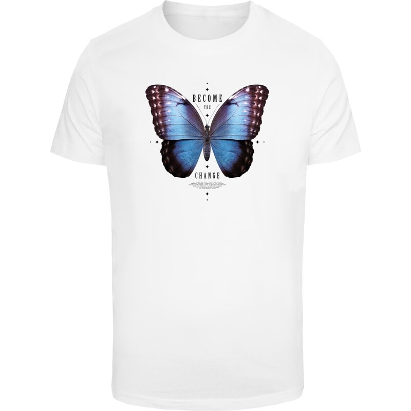 Mister Tee Mens T-shirt Become the Change Butterfly white 56466683