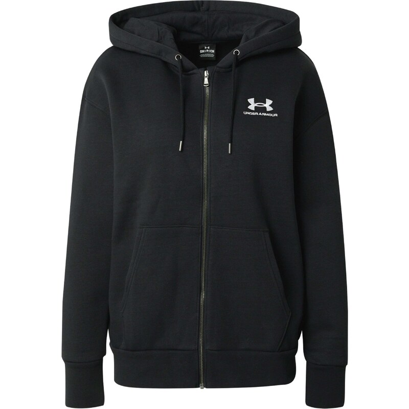 UNDER ARMOUR Tepláková bunda Essential čierna / biela 67750631