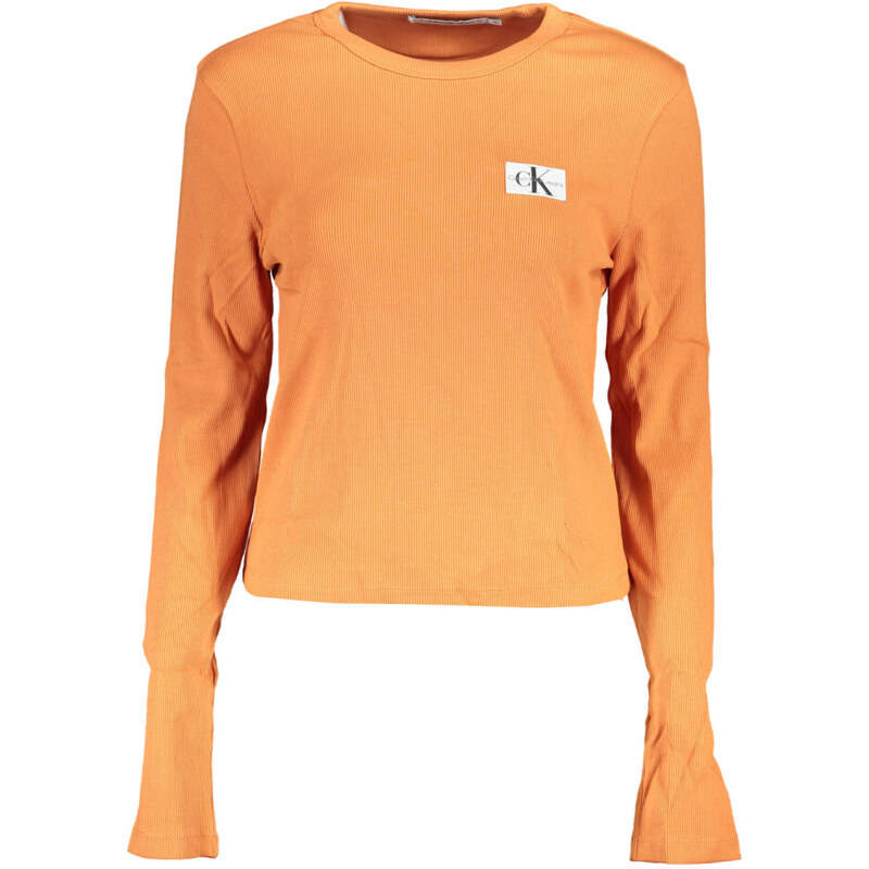 Calvin Klein Perfektné Dámske Tričko Dlhý Rukáv Oranžová