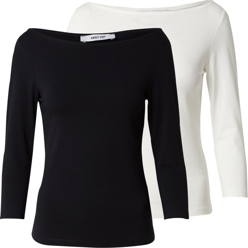 ABOUT YOU Tričko Hedda čierna / biela 48355842