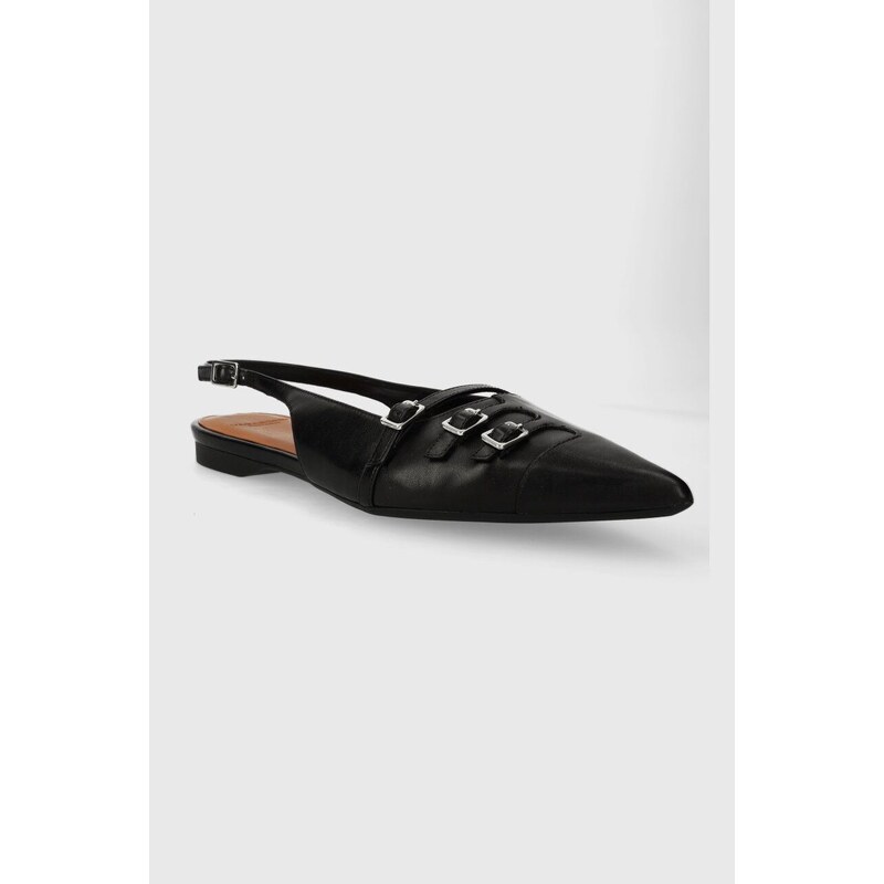 Kožené balerínky Vagabond Shoemakers HERMINE čierna farba, s otvorenou pätou, 5533.101.20