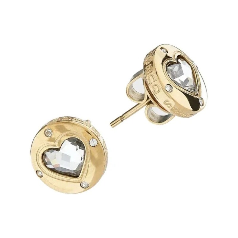 Guess Romantické pozlátené náušnice Rolling Hearts JUBE03349JWYGT/U 66591739