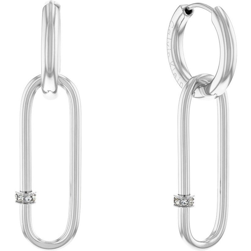 Calvin Klein Oceľové okrúhle náušnice s kryštálmi 2v1 35000181 66580900