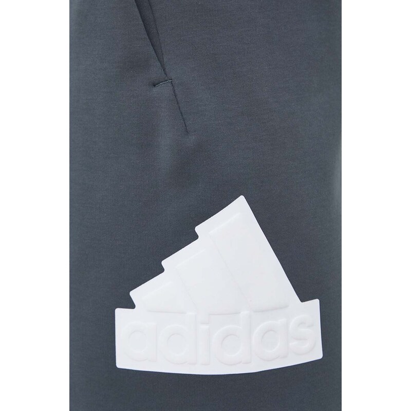 Šortky adidas pánske, šedá farba, IR9168