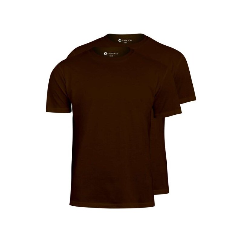Stark Soul Pánske Tričko set 2 kusy hnedé Hnedá S 48309906