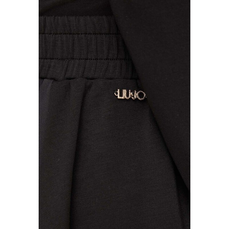 Sukňa Liu Jo čierna farba, mini, áčkový strih