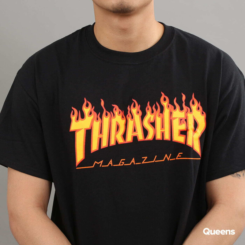 Pánske tričko Thrasher Flame Logo Black