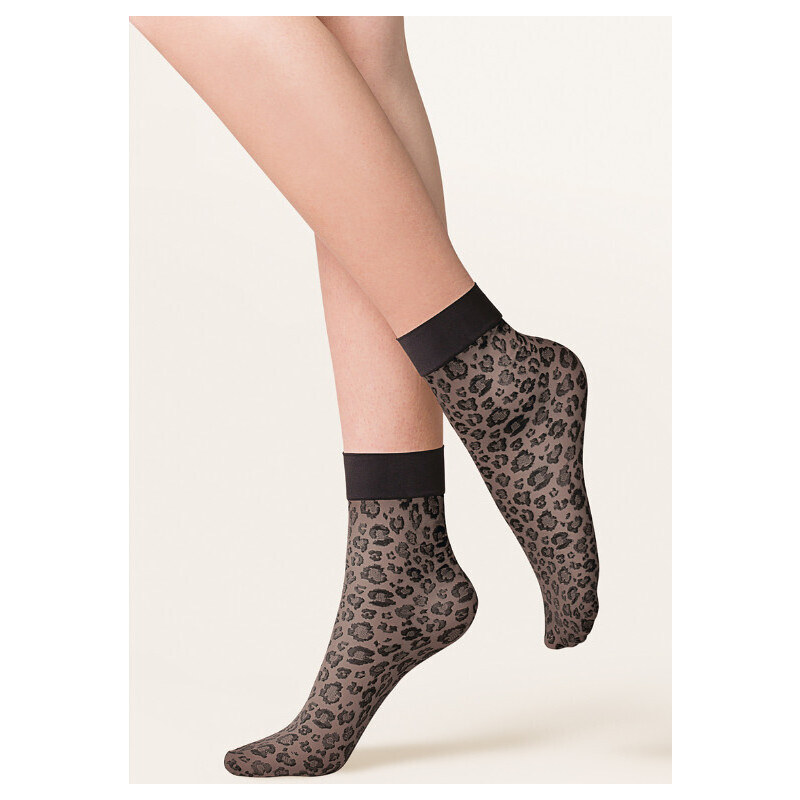 BASIC Ponožky s leoparďou potlačou Gabriella Caty 684 20 deň 65558212