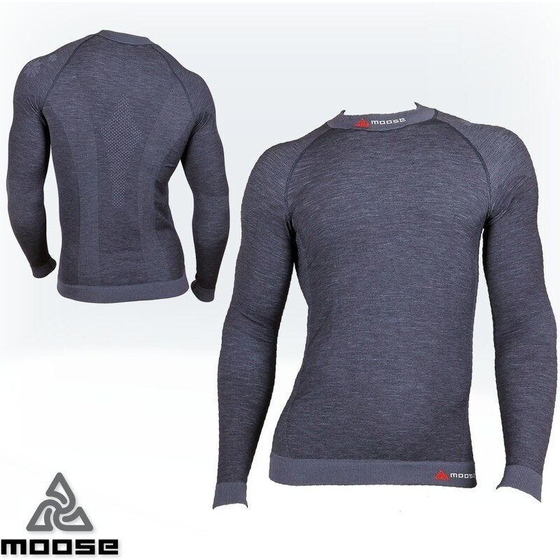 BASE MERINO TEE MEN teplá športová termobielizeň Moose Sivá XS / S 1 48327453