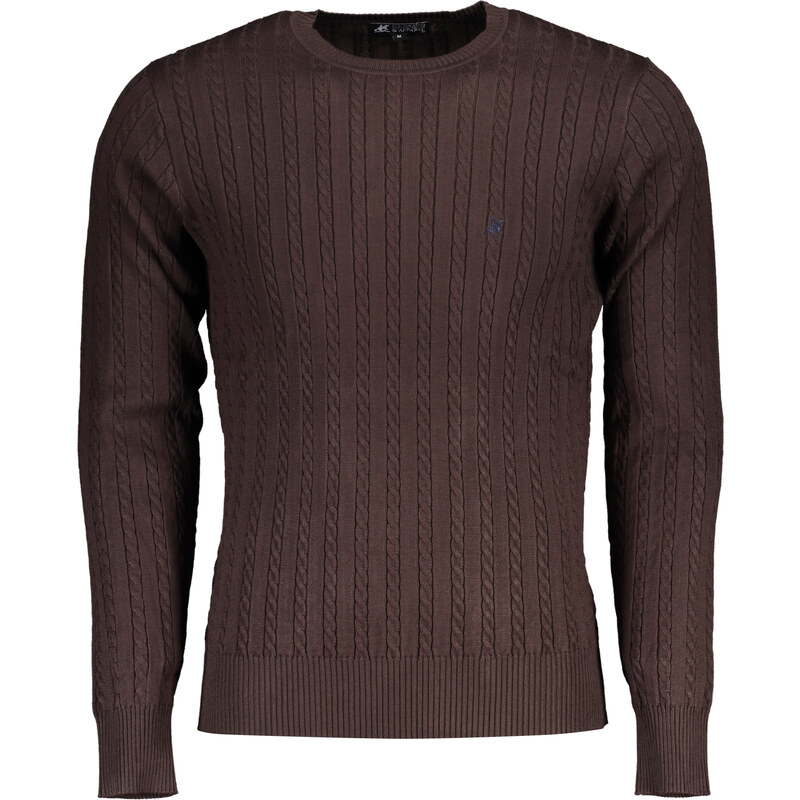 U.S. GRAND Pánsky hnedý sveter US Grand Polo 64707538