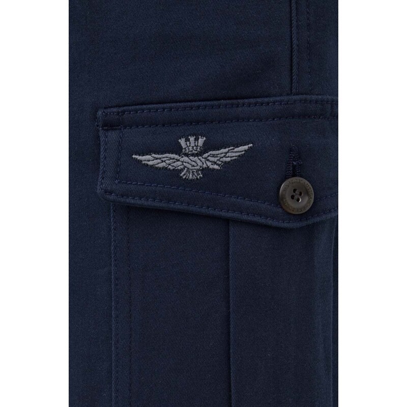 Nohavice Aeronautica Militare pánske, tmavomodrá farba, rovné