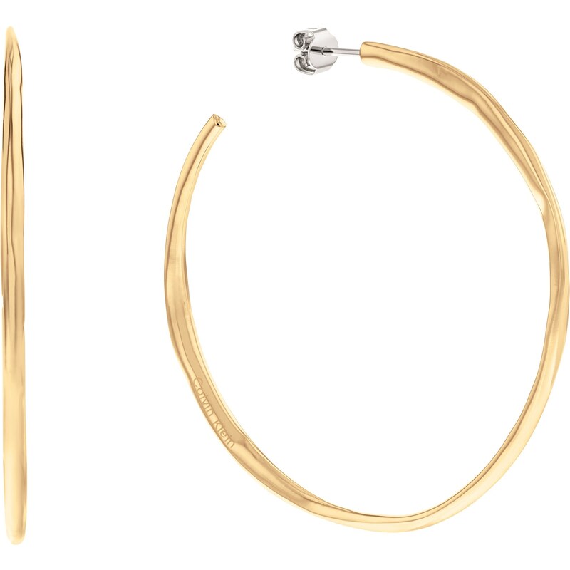 Calvin Klein Kruhové pozlátené náušnice Molten Pebble 35000112 66579002