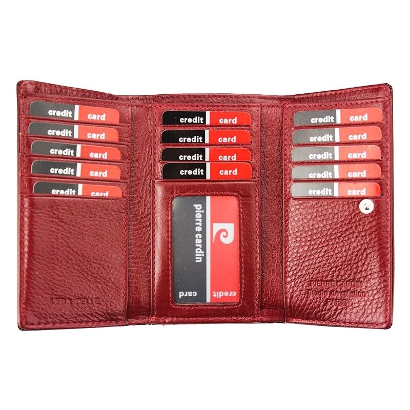 Luxusná červená dámska peňaženka Pierre Cardin (KDPN244)