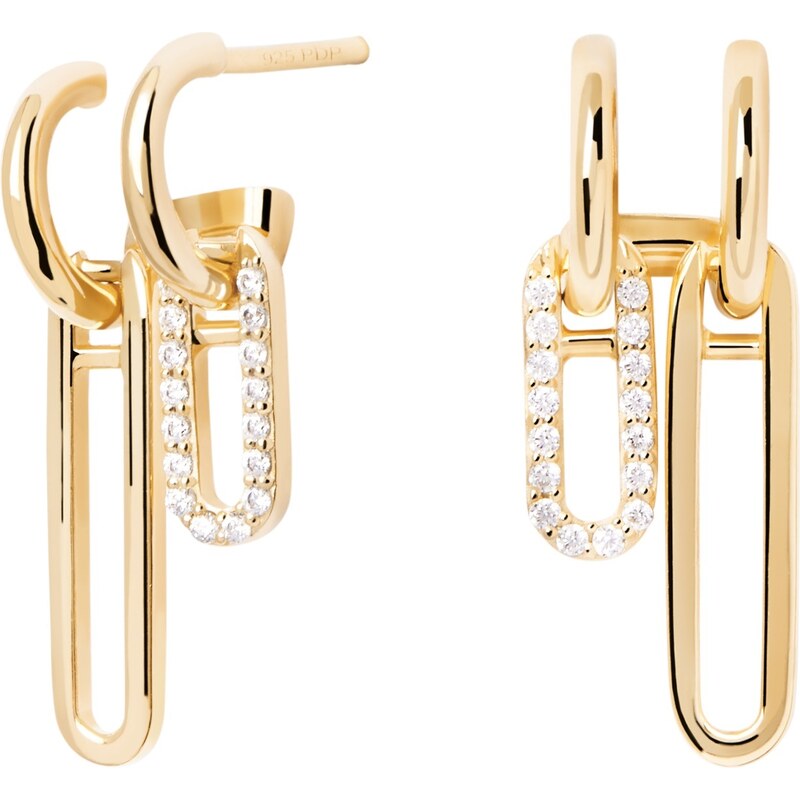 PDPAOLA Originálne náušnice z pozláteného striebra Nexa Essentials 66589591