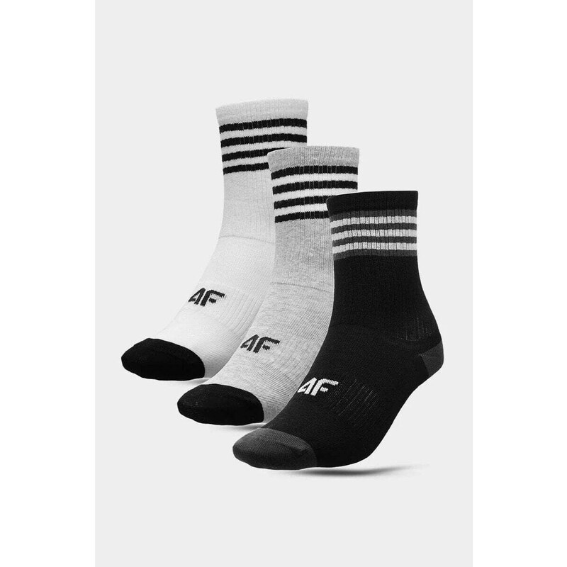 Kesi 4F Casual Boys High Ankle Socks 3-PACK Multicolor
