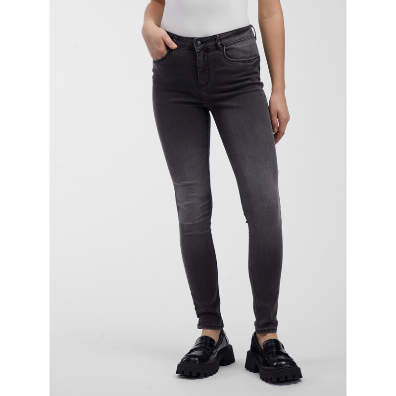 Šedé dámske skinny fit džínsy ORSAY 50601863