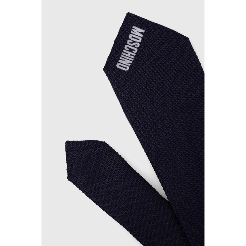 Hodvábna kravata Moschino tmavomodrá farba, M5662 55058