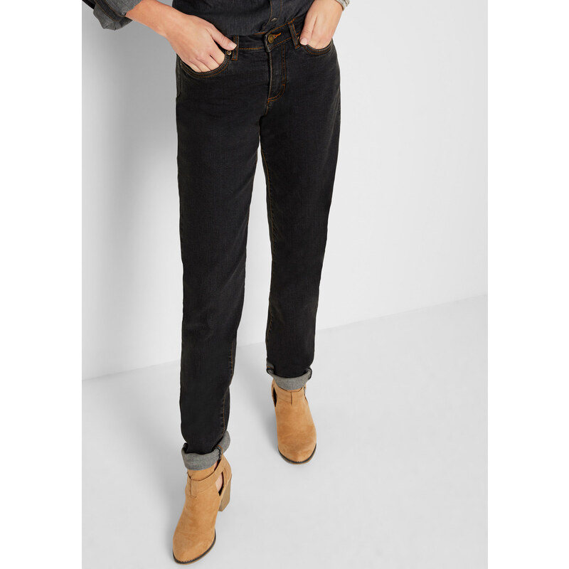 bonprix Mom džínsy, Mid Waist, dlhé, farba čierna 62721118