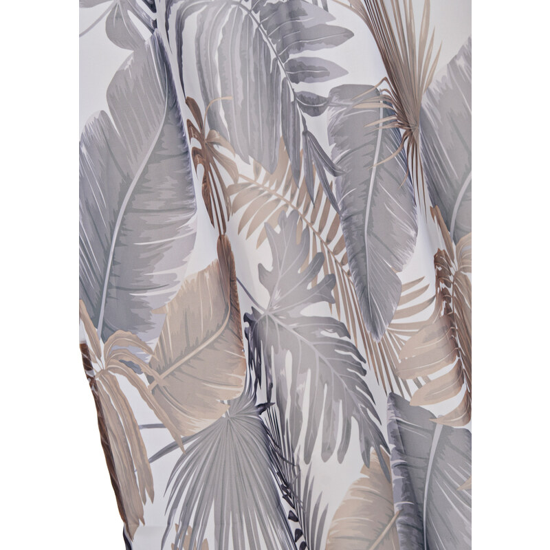 bonprix Záclona s listovanou potlačou (1 ks v balení), s recyklovaným polyesterom, farba šedá