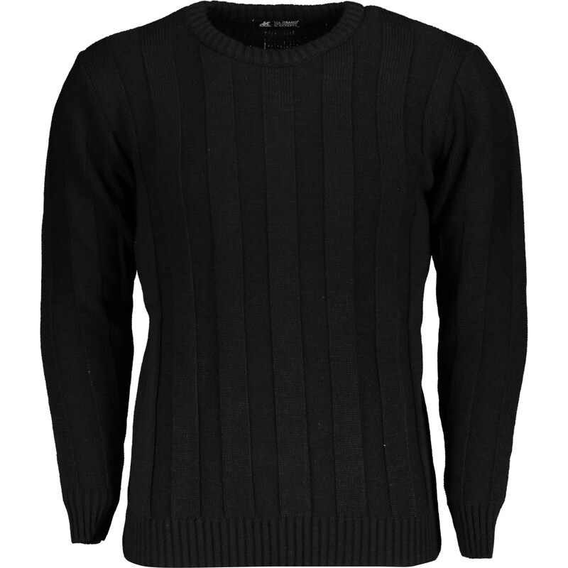 U.S. GRAND Pánsky čierny sveter US Grand Polo 64708798