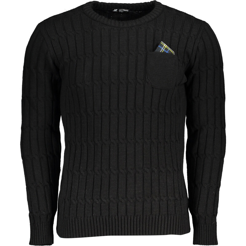 U.S. GRAND Pánsky čierny sveter US Grand Polo 64707487