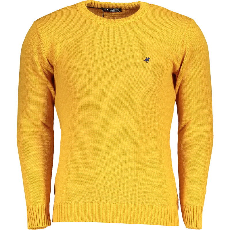 U.S. GRAND Pánsky žltý sveter US Grand Polo 64705743