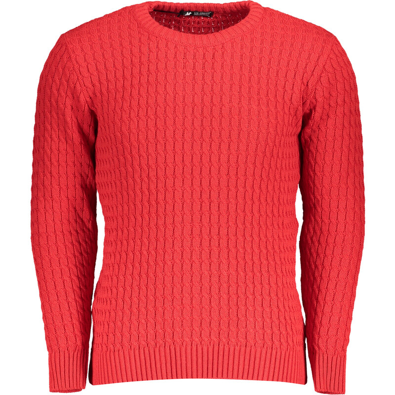 U.S. GRAND Červený pánsky sveter US Grand Polo 64703725