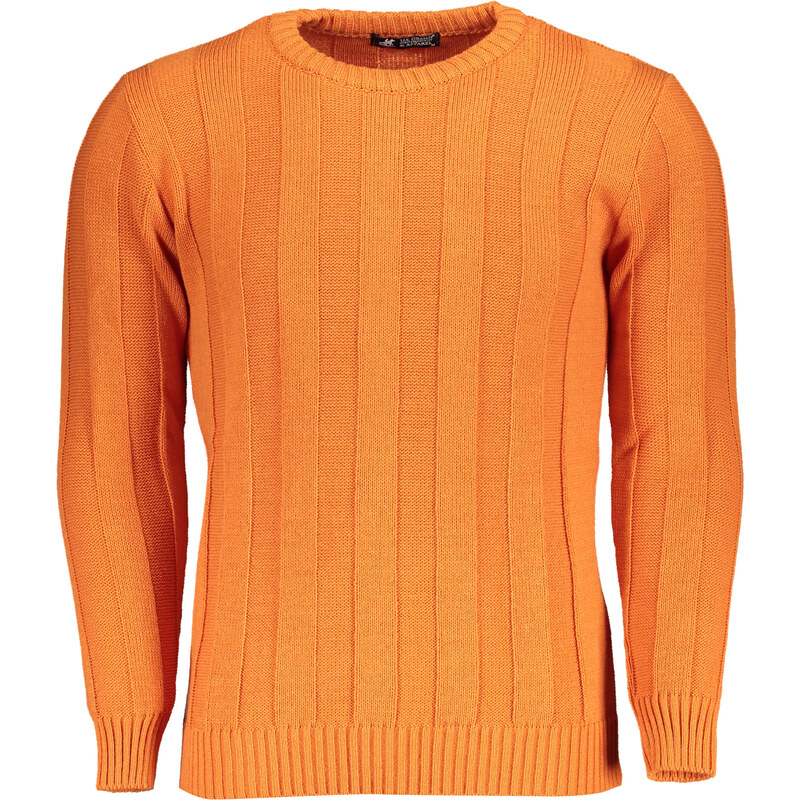 U.S. GRAND Oranžový pánsky sveter US Grand Polo 64712343