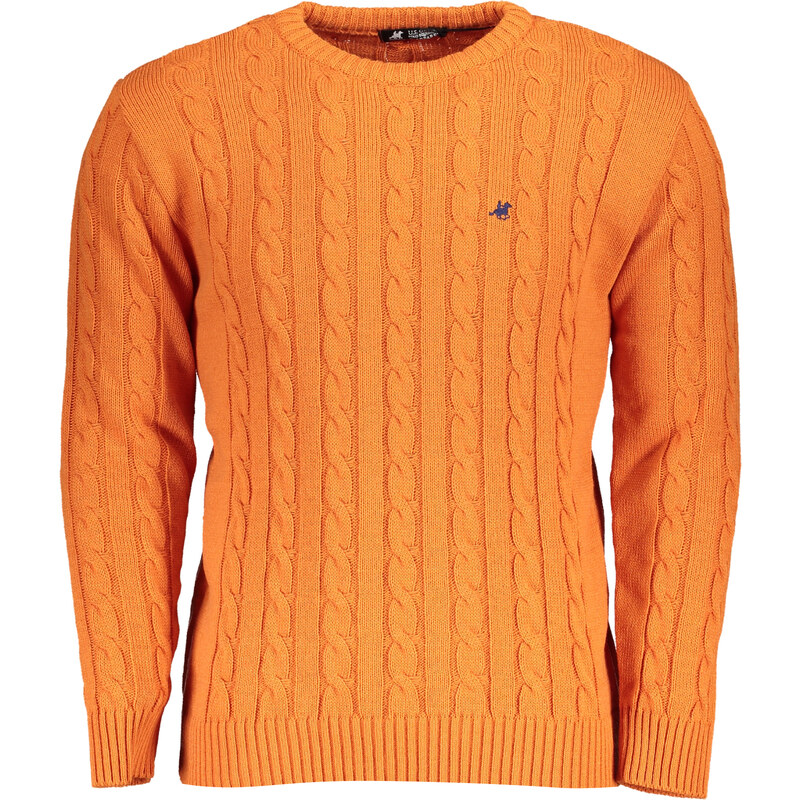 U.S. GRAND Pánsky oranžový sveter US Grand Polo 64705908