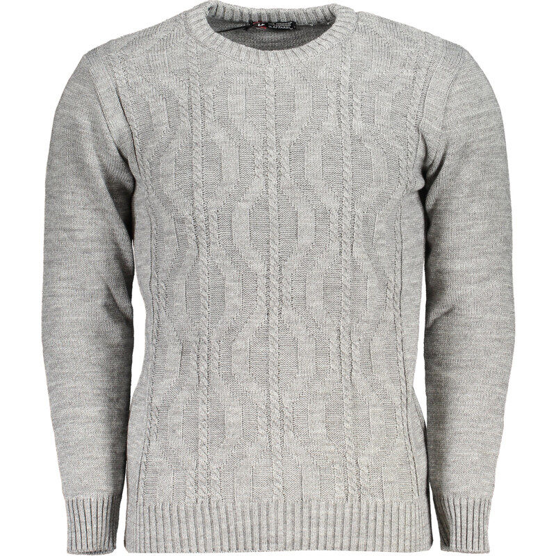 U.S. GRAND Pánsky sivý sveter US Grand Polo 64711536