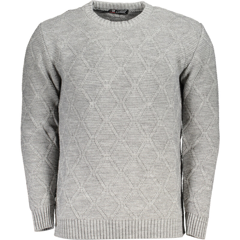 U.S. GRAND Pánsky sivý vzorovaný sveter 64708063