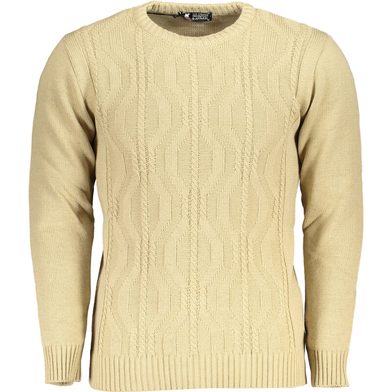 U.S. GRAND Pánsky béžový sveter US Grand Polo 64711063