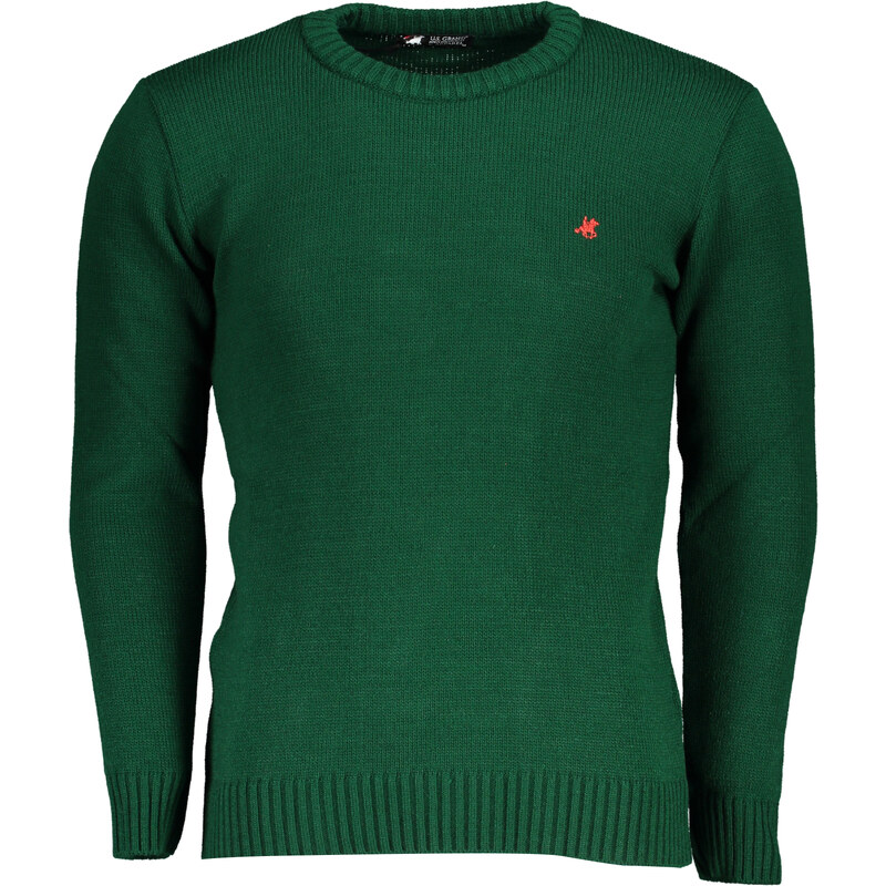 U.S. GRAND Zelený pánsky sveter US Grand Polo 64710840