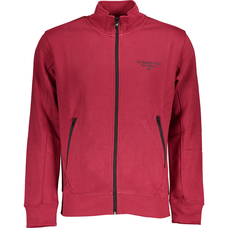 Športová Pánska Mikina so zipsom U.S. GRAND POLO Červená 68242540