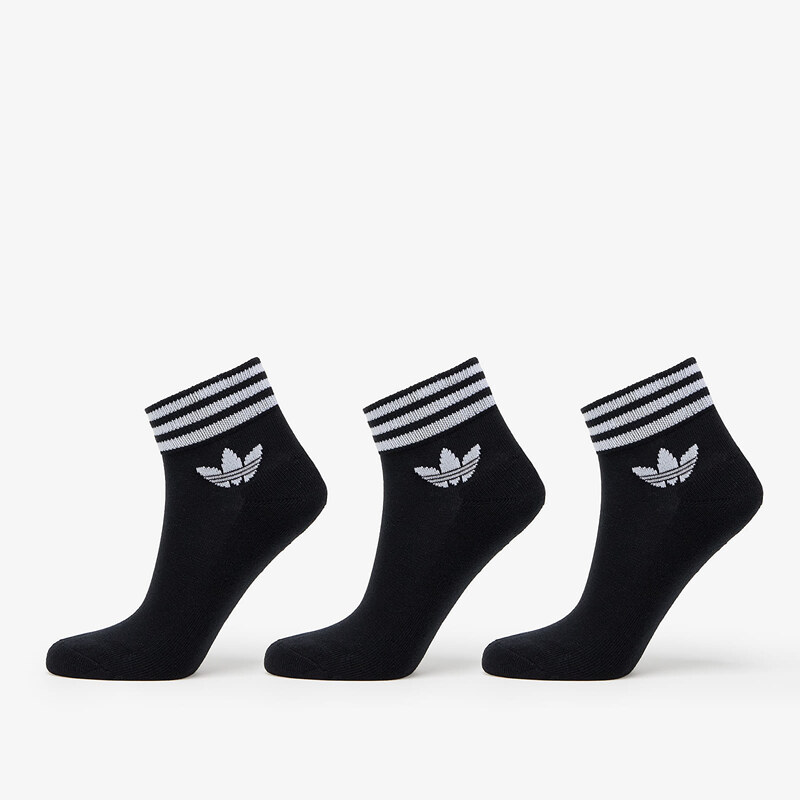 Ponožky adidas Originals Trefoil Ankle Socks 3-Pack Black/ White 35-38 25910647