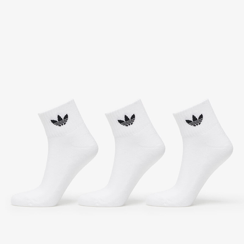 adidas Originals adidas Mid Ankle Socks 3-Pack White/ White/ Black M 55161192