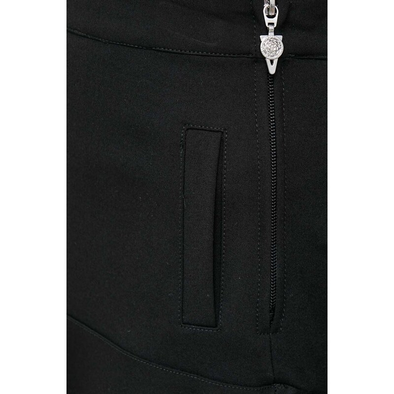 Sukňa Guess ANNA čierna farba, mini, áčkový strih, W4RD55 KBJP2