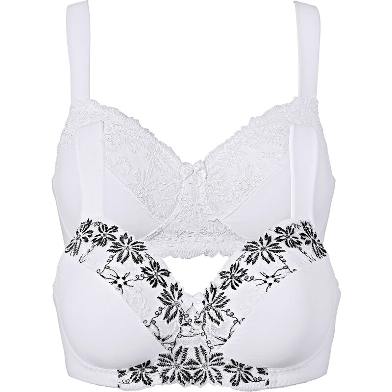 bonprix Podprsenka bez kostíc (2 ks), s recyklovaným polyamidom, farba 44731949