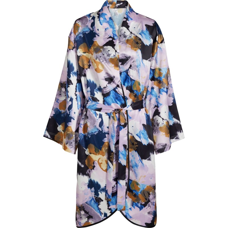 bonprix Kimono, dlhé, saténové, farba fialová