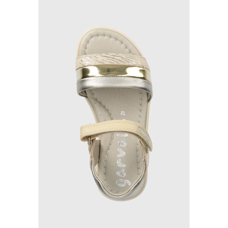 Detské kožené sandále Garvalin béžová farba
