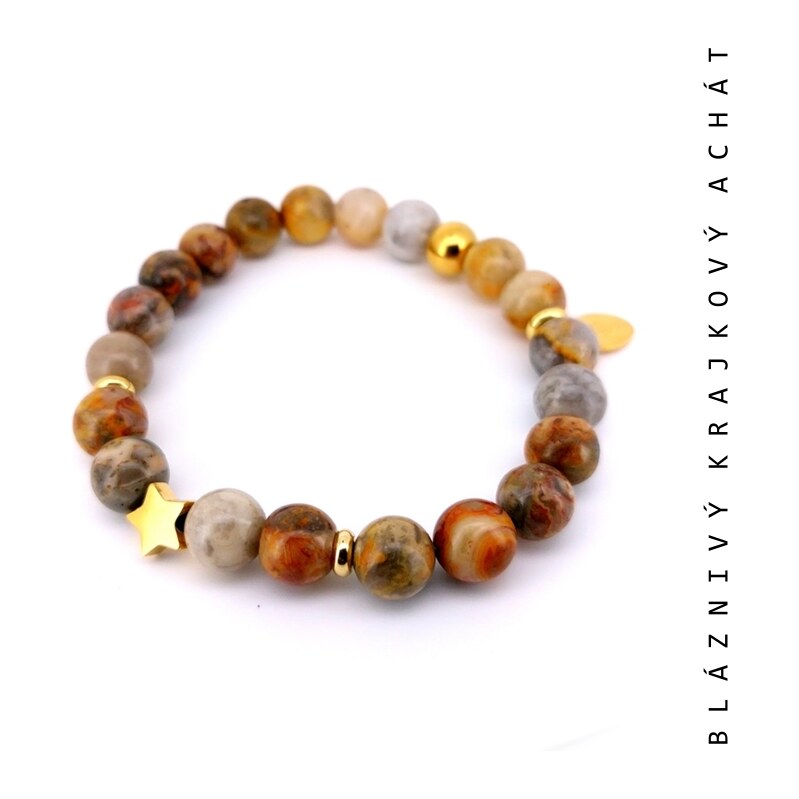 Taboo náramok Symbol s hviezdou, achát tbs807 48382533