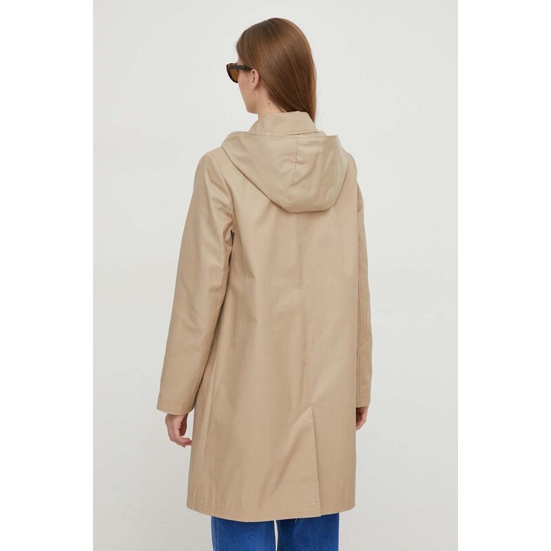 Kabát Lauren Ralph Lauren dámsky,béžová farba,prechodný,297936855