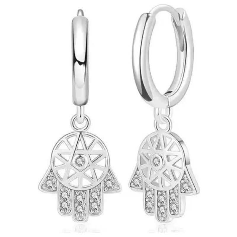 Olivie Strieborné náušnice HAMSA 8262 48390664