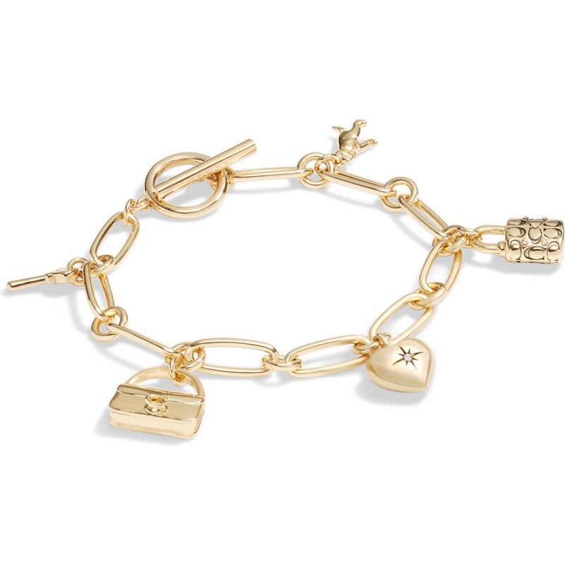 COACH Náramok ICONIC CHARM zlatá / priehľadná 66330170