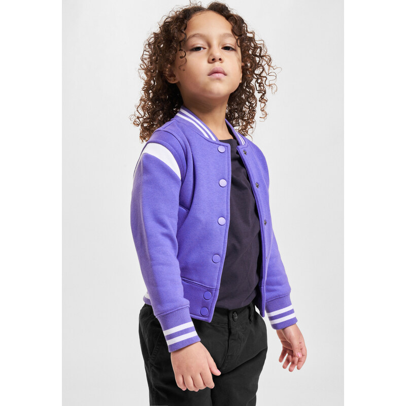 Urban Classics Inset College Sweat Jacket purpleday/white 50605114