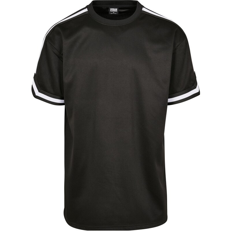 Urban Classics Oversized Stripes Mesh Tee Black 50517394