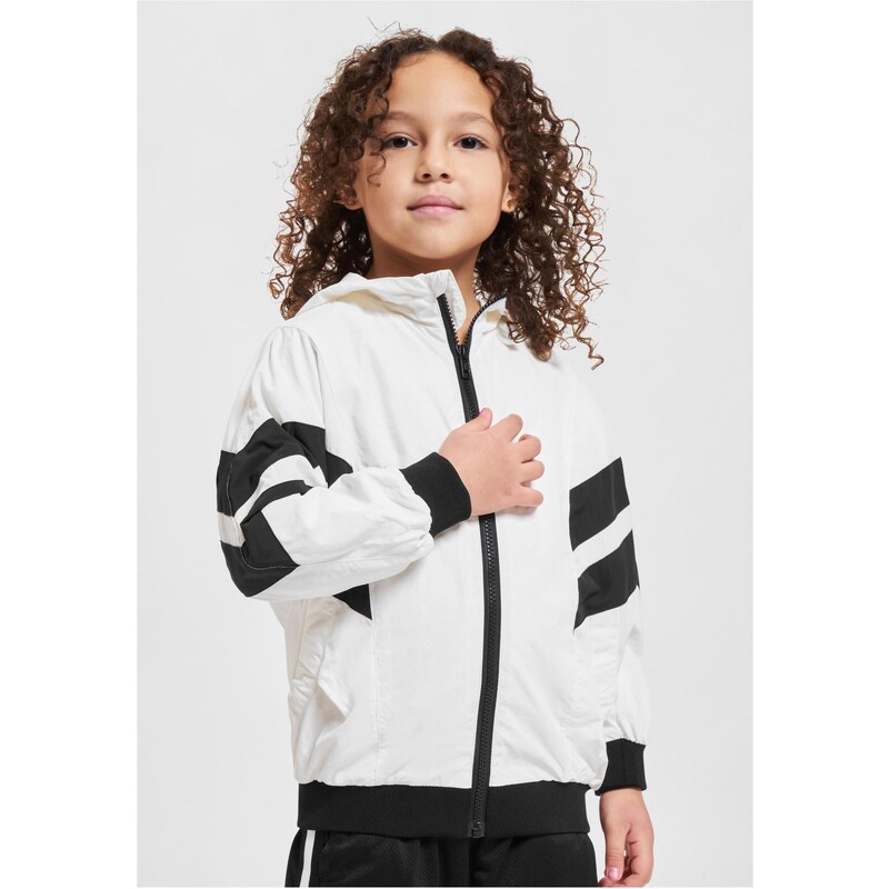 Urban Classics Girls Crinkle Batwing Jacket White/Black 50686446