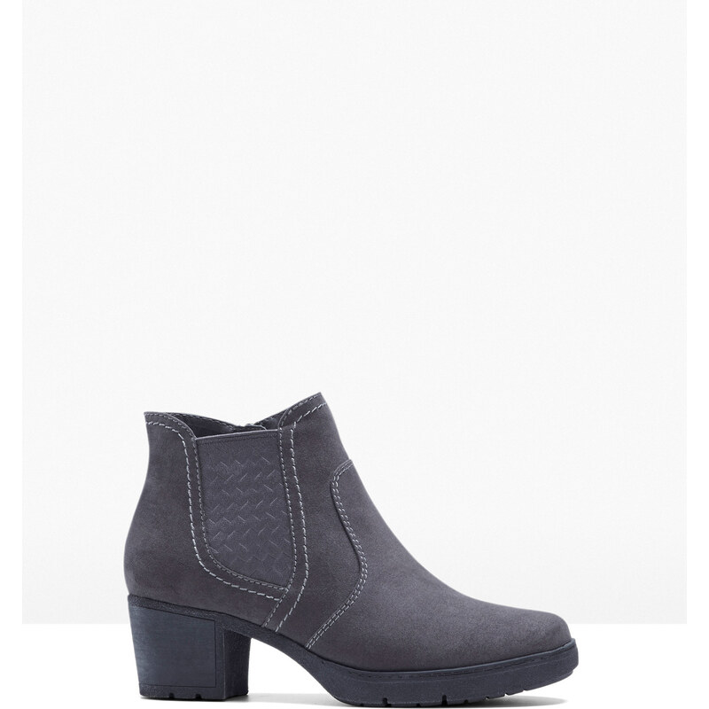 bonprix Členkové čižmy značky Jana, pohodlná šírka, farba šedá 44789593