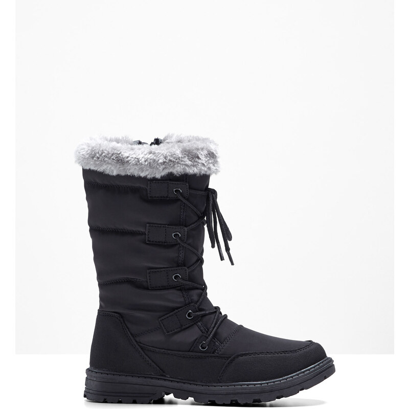 bonprix Zimné čižmy na šnurovanie, farba čierna 45853591