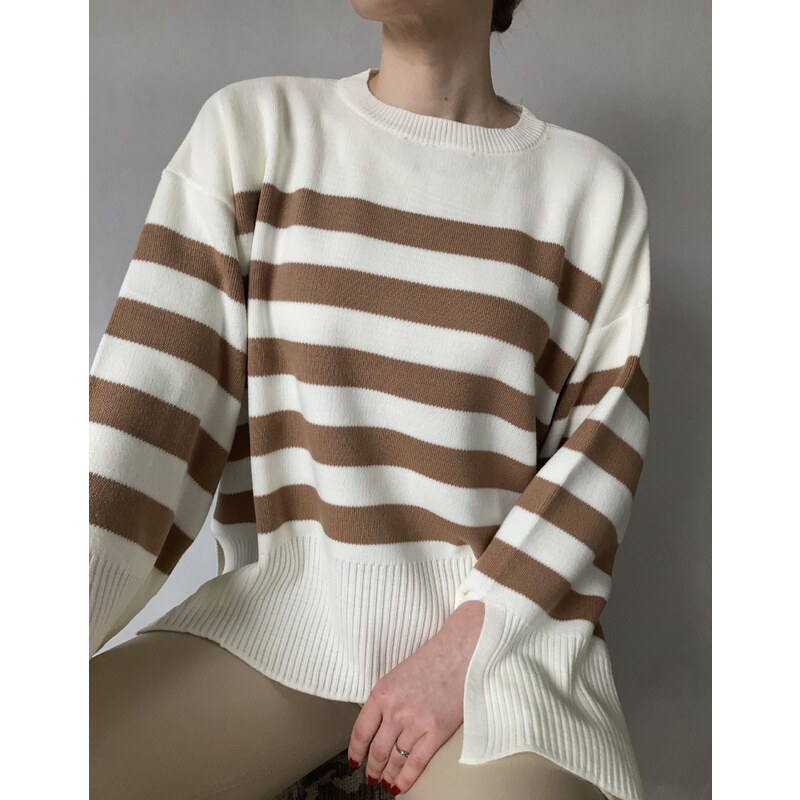 modnenakupy.sk Dámsky pruhovaný sveter MARLEY 48440798